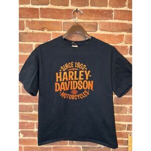 Harley Davidson Italia Firenze 1903 Motorcycles Graphic Black Tee